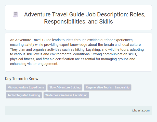 Adventure Travel Guide Job Description: Roles, Responsibilities, and Skills