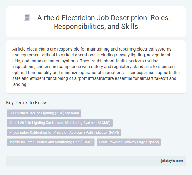 Airfield Electrician Job Description: Roles, Responsibilities, and Skills