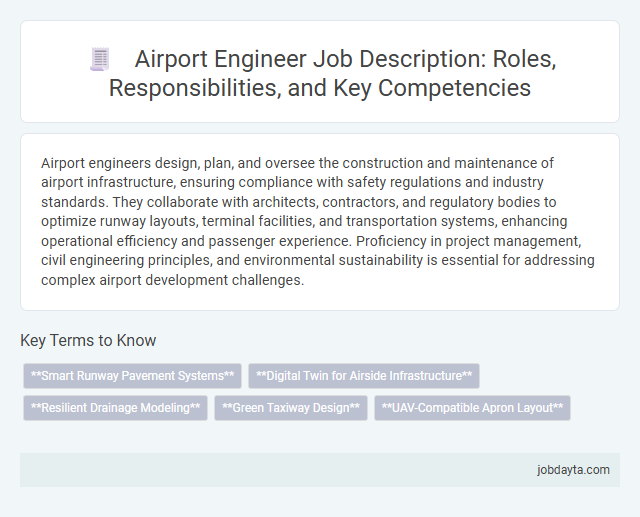 Airport Engineer Job Description: Roles, Responsibilities, and Key Competencies
