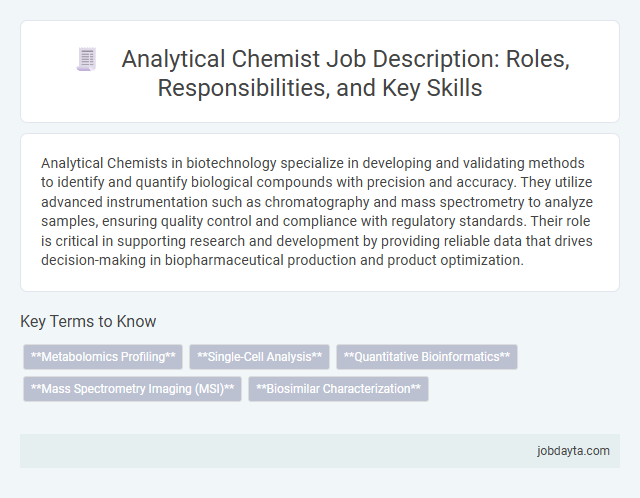 Analytical Chemist Job Description: Roles, Responsibilities, and Key Skills