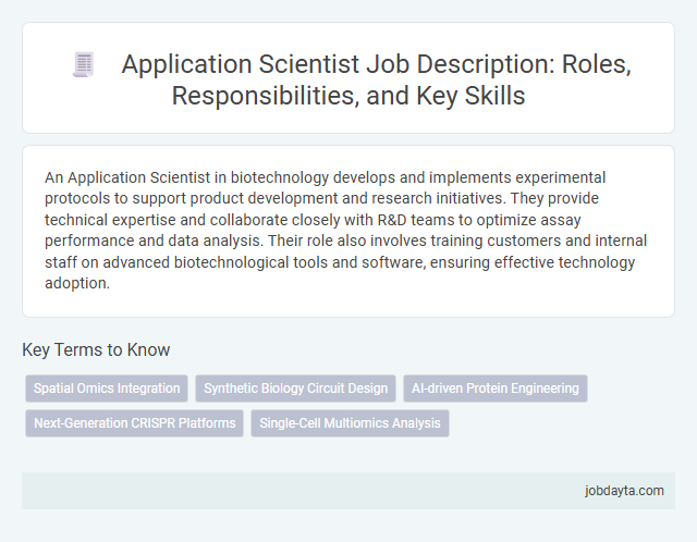 Application Scientist Job Description: Roles, Responsibilities, and Key Skills