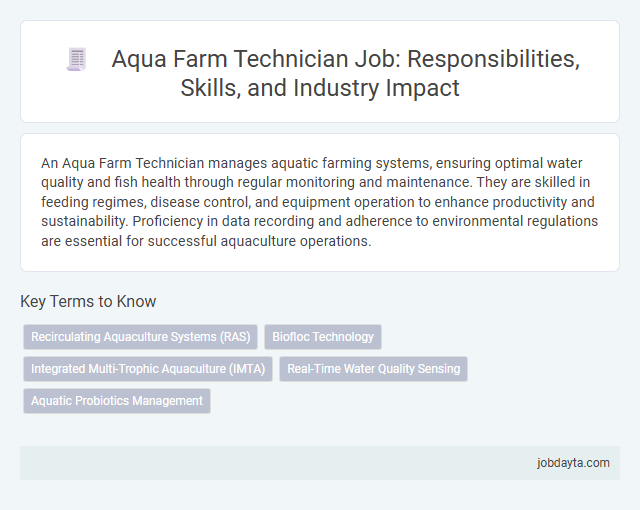 Aqua Farm Technician Job: Responsibilities, Skills, and Industry Impact