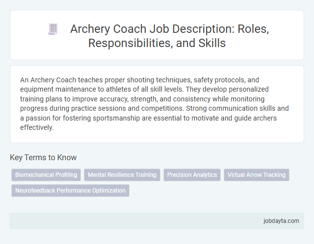 Archery Coach Job Description: Roles, Responsibilities, and Skills