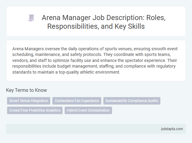 Arena Manager Job Description: Roles, Responsibilities, and Key Skills