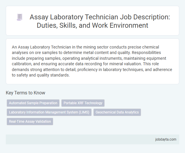 Assay Laboratory Technician Job Description: Duties, Skills, and Work Environment