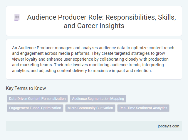 Audience Producer Role: Responsibilities, Skills, and Career Insights