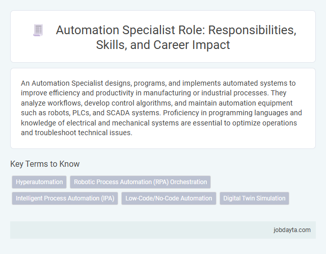 Automation Specialist Role: Responsibilities, Skills, and Career Impact