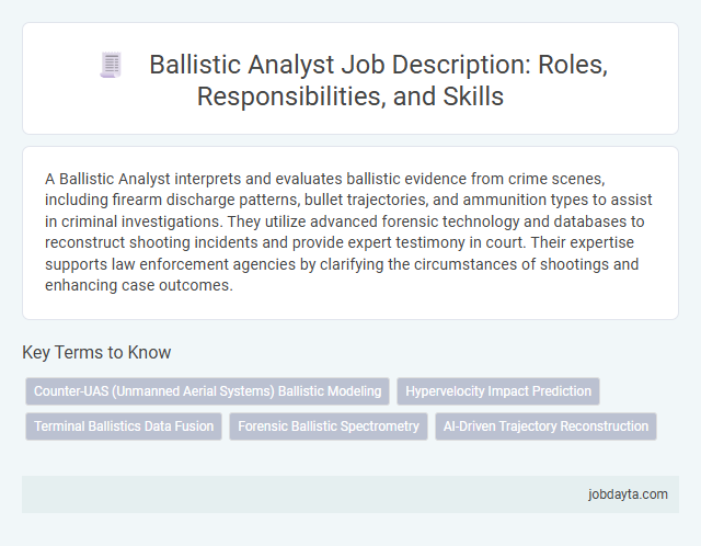Ballistic Analyst Job Description: Roles, Responsibilities, and Skills