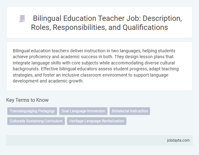 Bilingual Education Teacher Job: Description, Roles, Responsibilities, and Qualifications