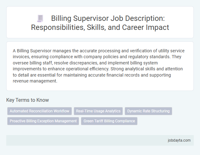 Billing Supervisor Job Description: Responsibilities, Skills, and Career Impact