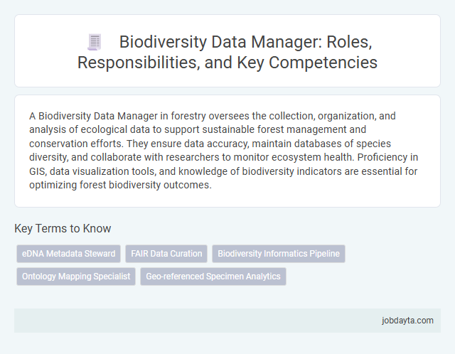 Biodiversity Data Manager: Roles, Responsibilities, and Key Competencies