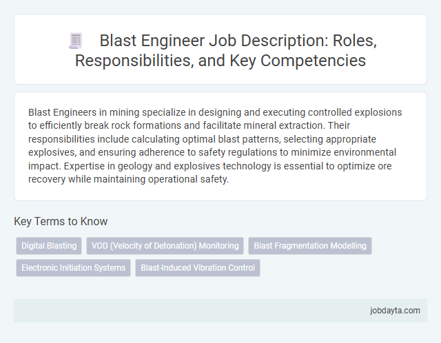 Blast Engineer Job Description: Roles, Responsibilities, and Key Competencies