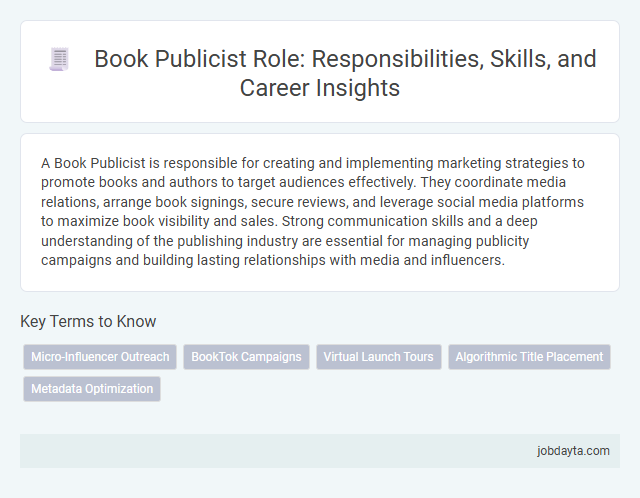 Book Publicist Role: Responsibilities, Skills, and Career Insights
