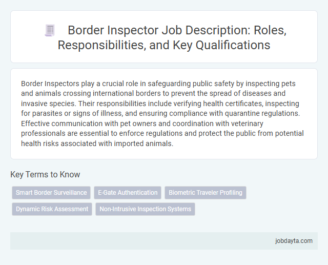 Border Inspector Job Description: Roles, Responsibilities, and Key Qualifications