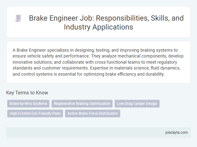 Brake Engineer Job: Responsibilities, Skills, and Industry Applications