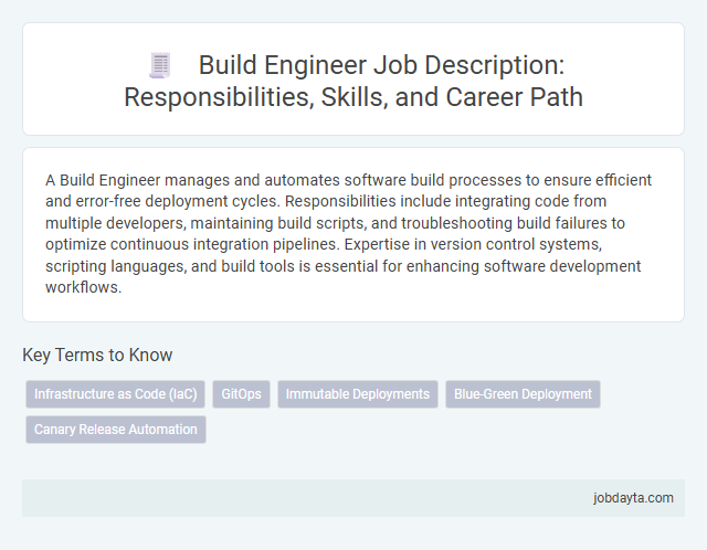 Build Engineer Job Description: Responsibilities, Skills, and Career Path