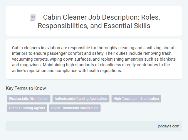 Cabin Cleaner Job Description: Roles, Responsibilities, and Essential Skills