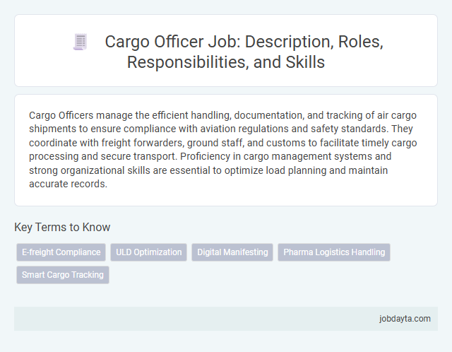 Cargo Officer Job: Description, Roles, Responsibilities, and Skills