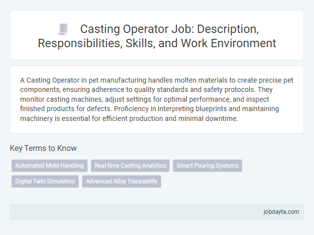 Casting Operator Job: Description, Responsibilities, Skills, and Work Environment