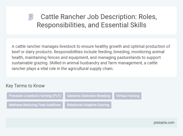 Cattle Rancher Job Description: Roles, Responsibilities, and Essential Skills