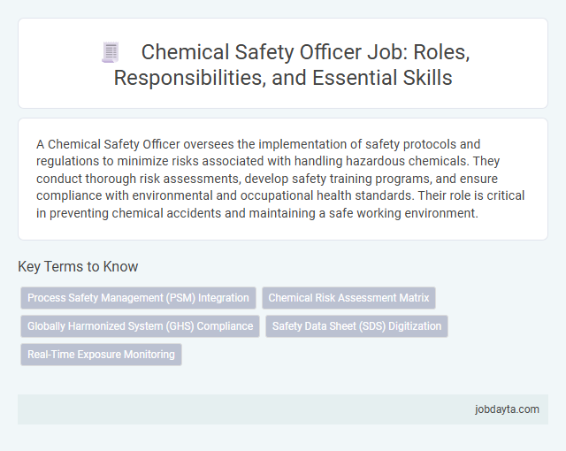 Chemical Safety Officer Job: Roles, Responsibilities, and Essential Skills