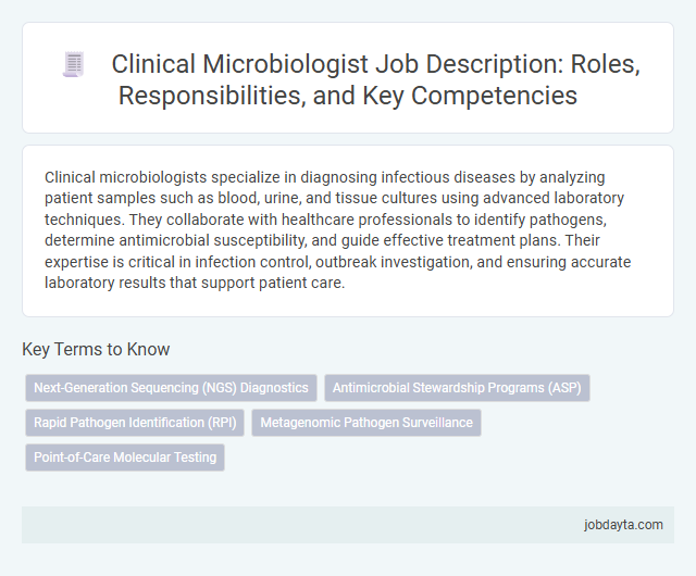 Clinical Microbiologist Job Description: Roles, Responsibilities, and Key Competencies