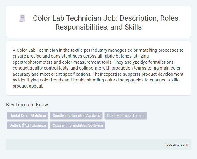 Color Lab Technician Job: Description, Roles, Responsibilities, and Skills