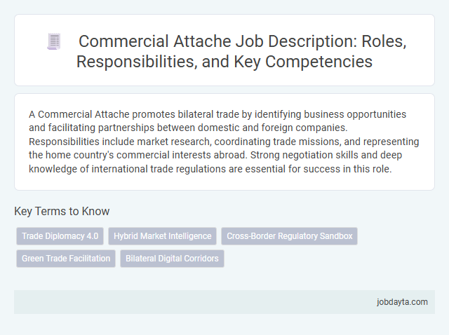 Commercial Attache Job Description: Roles, Responsibilities, and Key Competencies