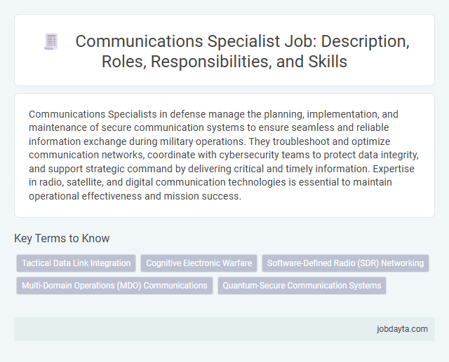 Communications Specialist Job: Description, Roles, Responsibilities, and Skills