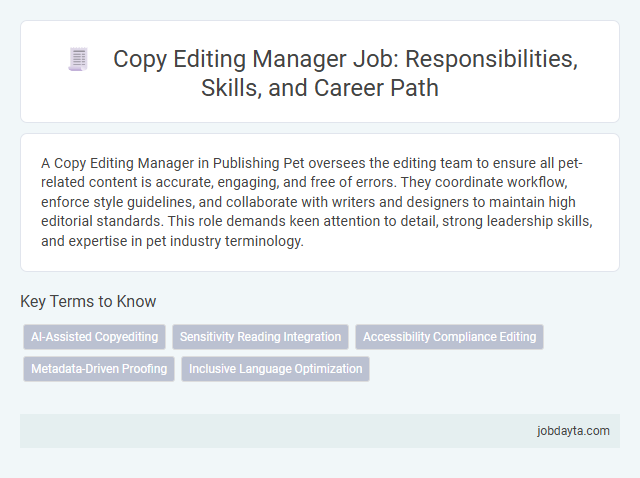 Copy Editing Manager Job: Responsibilities, Skills, and Career Path