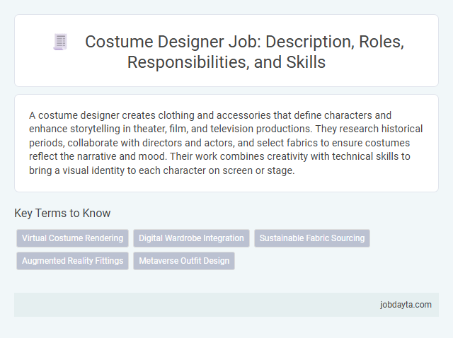 Costume Designer Job: Description, Roles, Responsibilities, and Skills