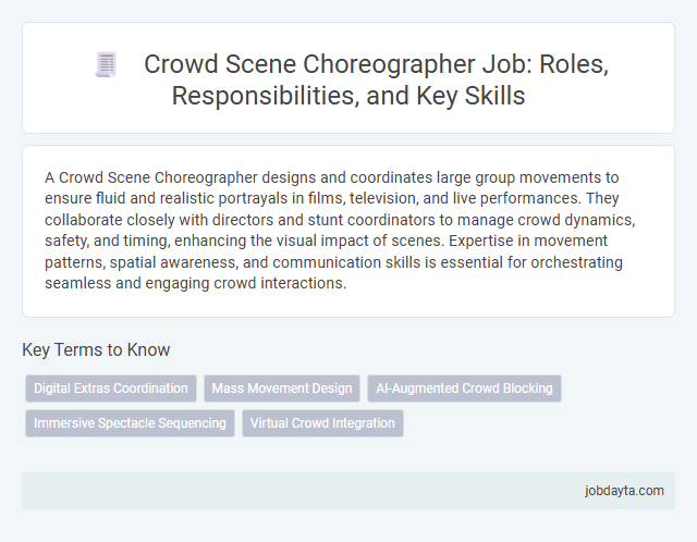 Crowd Scene Choreographer Job: Roles, Responsibilities, and Key Skills