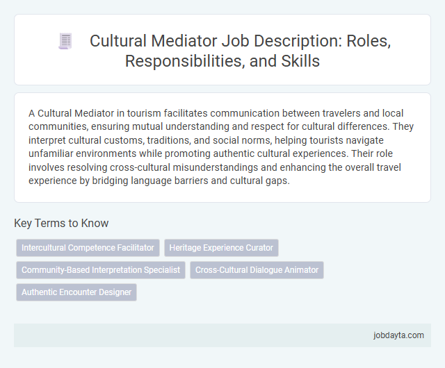 Cultural Mediator Job Description: Roles, Responsibilities, and Skills
