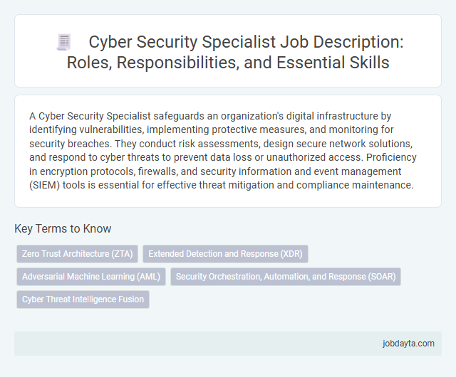 Cyber Security Specialist Job Description: Roles, Responsibilities, and Essential Skills