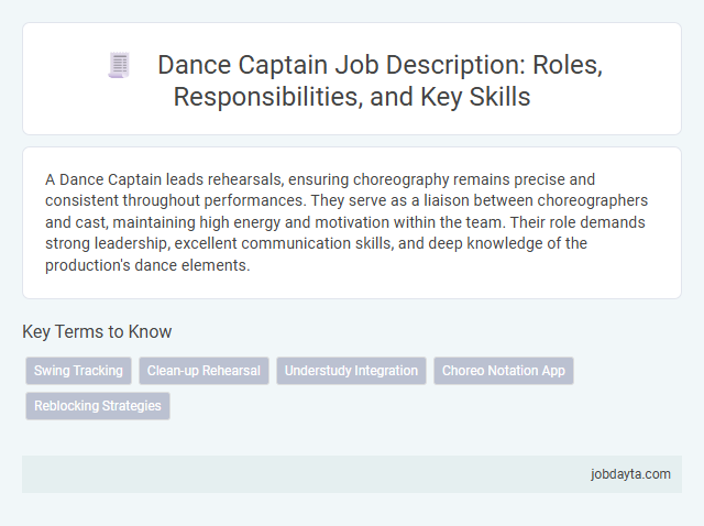 Dance Captain Job Description: Roles, Responsibilities, and Key Skills
