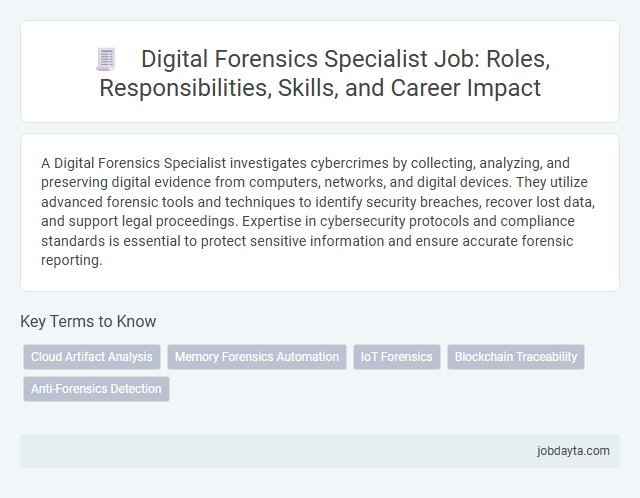 Digital Forensics Specialist Job: Roles, Responsibilities, Skills, and Career Impact