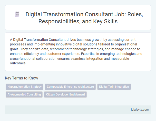 Digital Transformation Consultant Job: Roles, Responsibilities, and Key Skills
