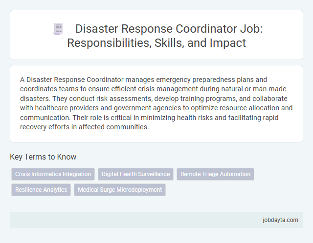 Disaster Response Coordinator Job: Responsibilities, Skills, and Impact