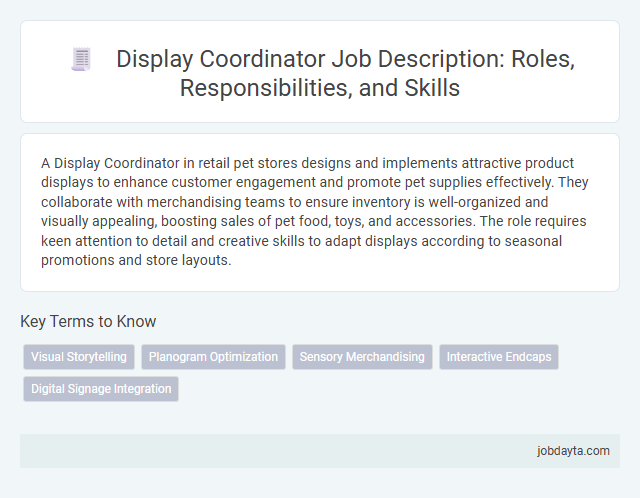 Display Coordinator Job Description: Roles, Responsibilities, and Skills