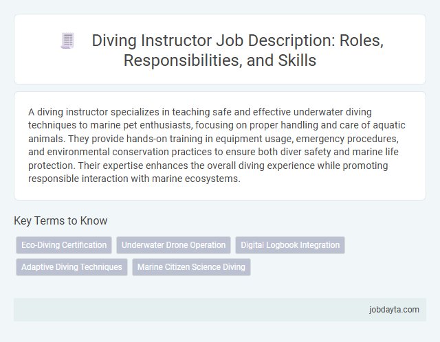 Diving Instructor Job Description: Roles, Responsibilities, and Skills