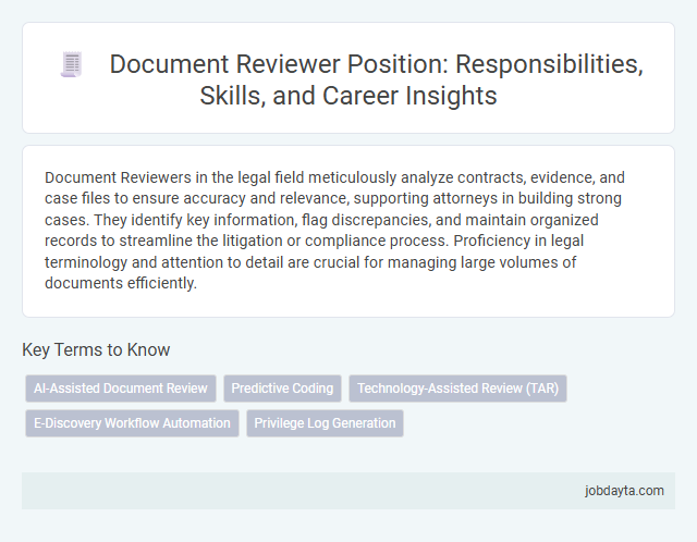 Document Reviewer Position: Responsibilities, Skills, and Career Insights