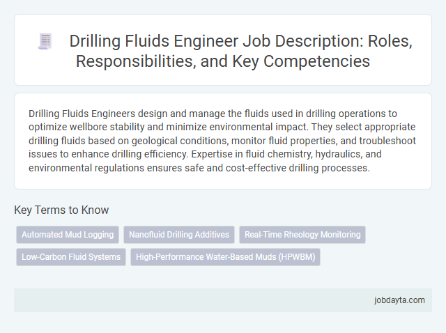Drilling Fluids Engineer Job Description: Roles, Responsibilities, and Key Competencies