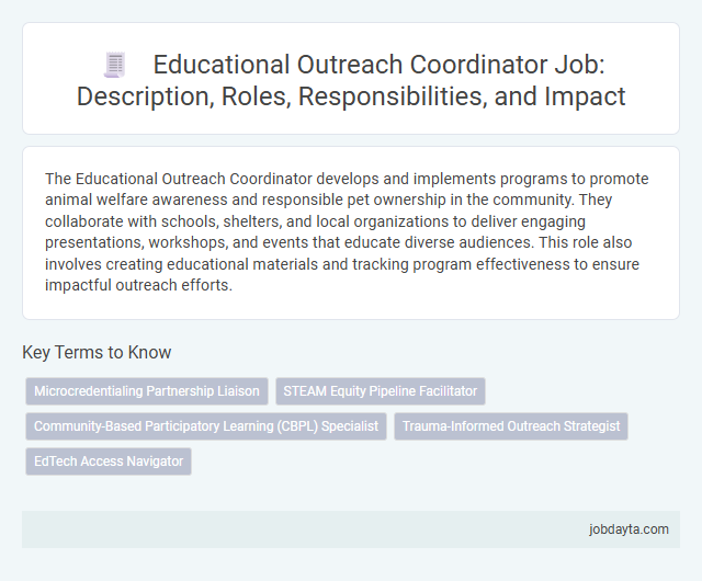 Educational Outreach Coordinator Job: Description, Roles, Responsibilities, and Impact