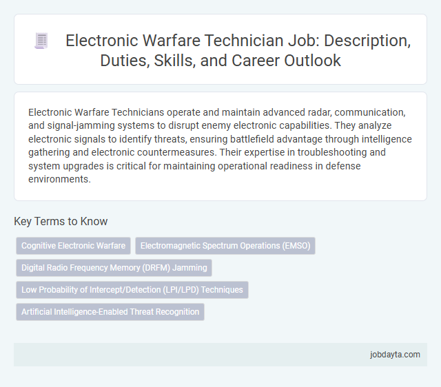 Electronic Warfare Technician Job: Description, Duties, Skills, and Career Outlook