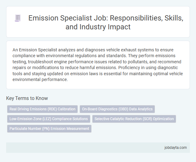 Emission Specialist Job: Responsibilities, Skills, and Industry Impact