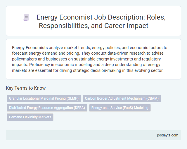 Energy Economist Job Description: Roles, Responsibilities, and Career Impact
