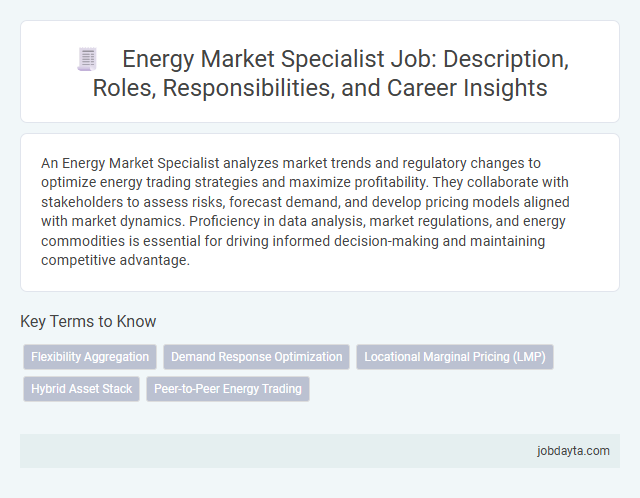 Energy Market Specialist Job: Description, Roles, Responsibilities, and Career Insights