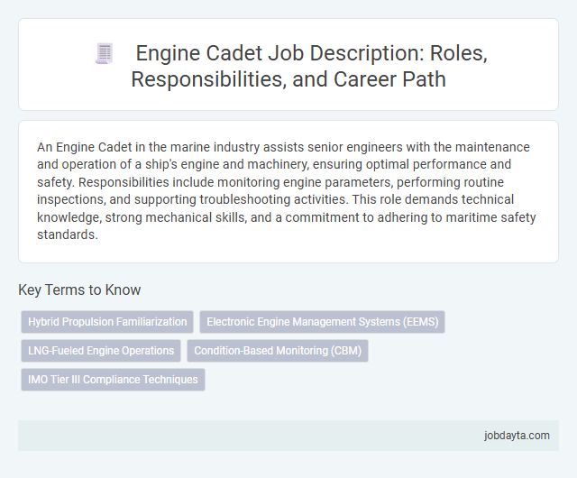 Engine Cadet Job Description: Roles, Responsibilities, and Career Path