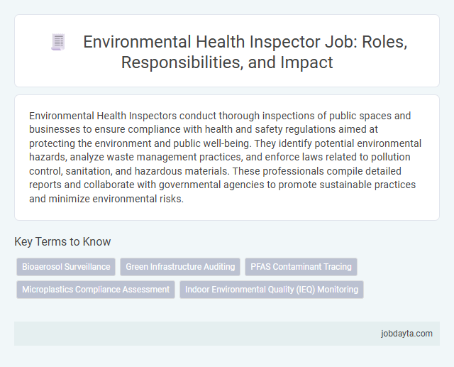 Environmental Health Inspector Job: Roles, Responsibilities, and Impact