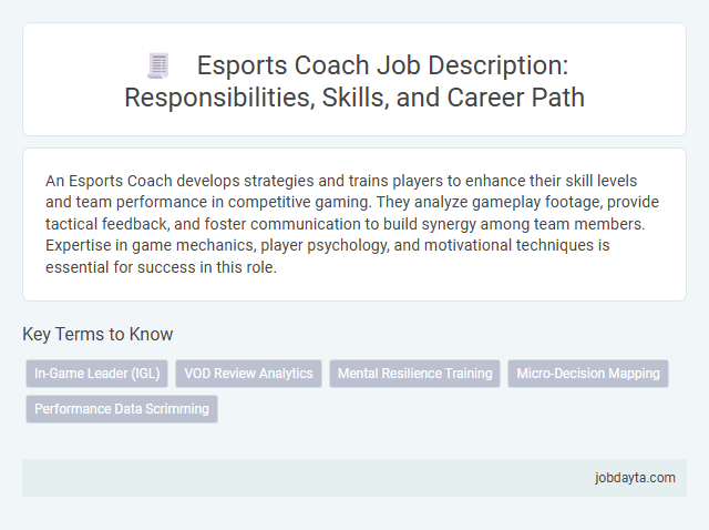 Esports Coach Job Description: Responsibilities, Skills, and Career Path